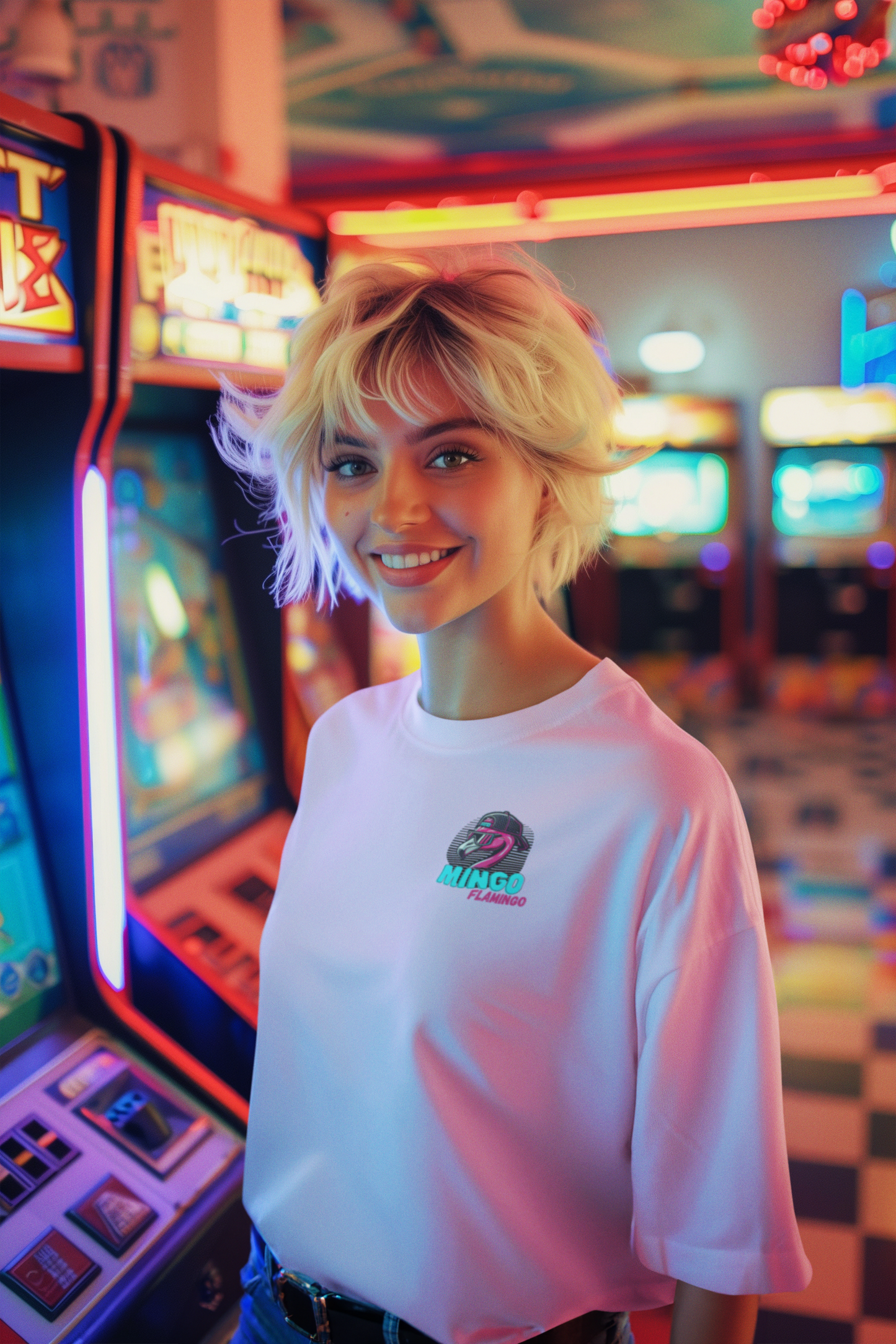 Kids Tee - Mingo Flamingo: Chaos in Pink